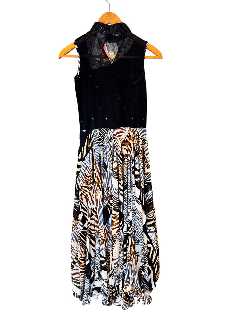 Black & Animal Print Custom Maxi Dress - Picture 4 of 16